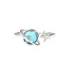 925 Sterling Silver New In Spinning Opal Planet Moon Star Fidget Rings for Women Aesthetic Stress Relief Spinner Anxiety Ring Anillos, Fidget Ring Women, Fidget Rings For Anxiety, Spinner Ring Women view 1