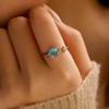 925 Sterling Silver New In Spinning Opal Planet Moon Star Fidget Rings for Women Aesthetic Stress Relief Spinner Anxiety Ring Anillos, Fidget Ring Women, Fidget Rings For Anxiety, Spinner Ring Women view 4