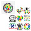 27 PCS Autism Direct to Film DTF Iron On Decals for Clothing Heat Press Patches DIY Tshirt Heat Transfer Different is Beautiful Muti Color Puzzle view 1