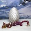 3D Printed Cherry Blossom Dragon, Articulated, 12" Tri Color, ADHD Sensory Toy, Executive Desk Toy D021 (RED, Purple, Gold) view 1