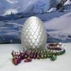3D Printed Dragon with Dragon Egg, Articulated Dragon, 12" Tri Color Red Yellow Blue Cherry Blossom Dragon, Fidget ADHD Autism Sensory Toy Executive Desk Toy D021-RYB view 2