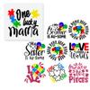 27 PCS Autism Heat Transfer DTF Iron On Decals for Clothing Heat Press Patches DIY Tshirt Direct to Film Autism Family Ausome Kids view 1