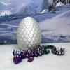 3D Printed Dragon with Dragon Egg, Articulated Dragon, 12" Tri Color Red Green Blue Cherry Blossom Dragon, Fidget ADHD Autism Sensory Toy Executive Desk Toy D021-RGB view 2