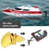 Be In Your Mind 35mm RC Boat 2 Blade Propeller Zinc Alloy Blades Propeller Compatible with FeiLun FT016 FT007 FT012 FT009 FT011 FT010 FT016 (Yellow) view 2