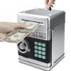 Brekya Mini ATM Piggy Bank Security Machine Best Gift for Kids,Electronic Code Piggy Bank Auto Scroll Paper Money Saving Box Coin Bank for Boys Girls Password Lock view 1