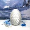 3D Printed Dragon with Dragon Egg, Articulated Dragon, 12" Dual Color Cherry Blossom Dragon, Fidget ADHD Autism Sensory Toy Executive Desk Toy D017 (White & Blue) view 1