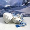 3D Printed Dragon with Dragon Egg, Articulated Dragon, 12" Dual Color Cherry Blossom Dragon, Fidget ADHD Autism Sensory Toy Executive Desk Toy D017 (White & Blue) view 3