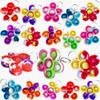100 Packs Bluk Flowers Rainbow Mini Pop Fidget Keychain , Birthday Party Favors for Kids boy and Little Girl Summer Student Prize Gifts view 1
