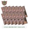 Tiamon 12 Pcs Western Party Tablecloth Western Cowboy Table Cover Cowboy Theme Plastic Tablecloth Wild West Wooden House Barn Door Table Cover for Baby Shower Birthday Party view 4