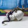 Generic 3D Printed Articulated Dragon with Dragon Egg, Articulated Dragon,12"" Yellow Purple and White Cherry Blossom Dragon, Fidget ADHD Autism Sensory Toy, Executive Desk Toy D031 view 3