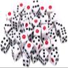 100Pcs 8mm Acrylic Dice White Black Gaming Dice Standard Six Sided Decider Board Game Dice Polyhedral Set Metal Set Role Playing Accessories view 2