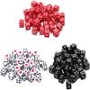 100Pcs 8mm Acrylic Dice White Black Gaming Dice Standard Six Sided Decider Board Game Dice Polyhedral Set Metal Set Role Playing Accessories view 3