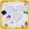 24 Pcs Multifunctional Tokens Dry Erase Cards, Reusable Blank White Flash Erasable Index Cards with 8 Marker Pens for MTG DIY Blank Card Games Accessories view 3