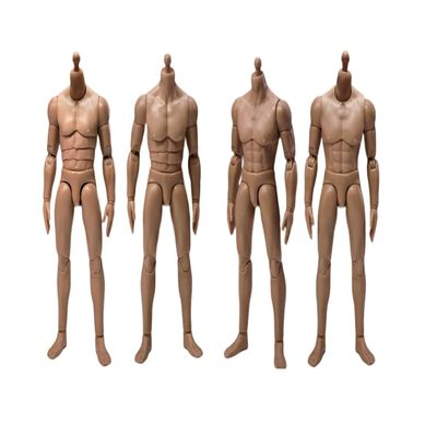 1/12 Scale Male Soldier Miniature Action Figure Body Doll Collection (3pcs Waist Body with Removable Neck)