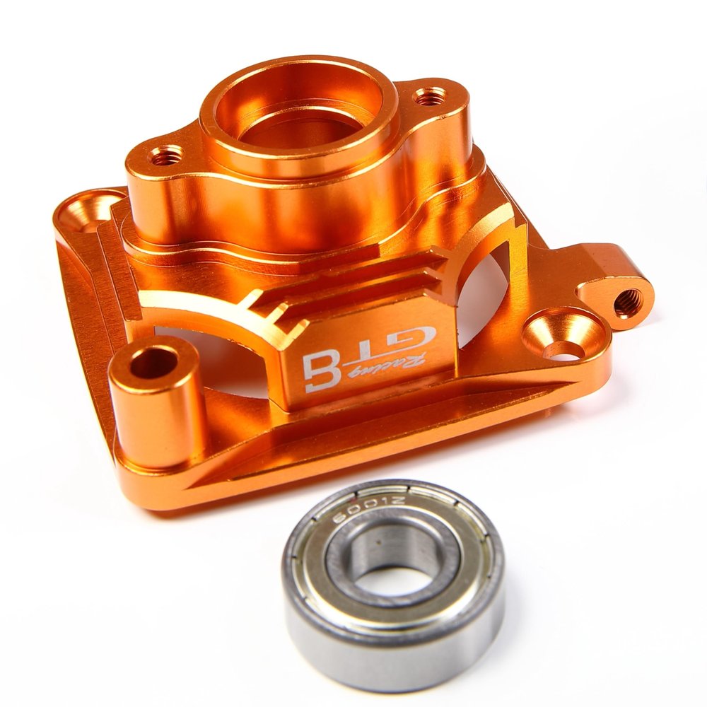 GTBRacing CNC Aluminum Engine Ventilation Clutch Housing Mount Carrier for 1/5 RC Car HPI Baja 5b ss 5sc Upgrade Part (Orange)