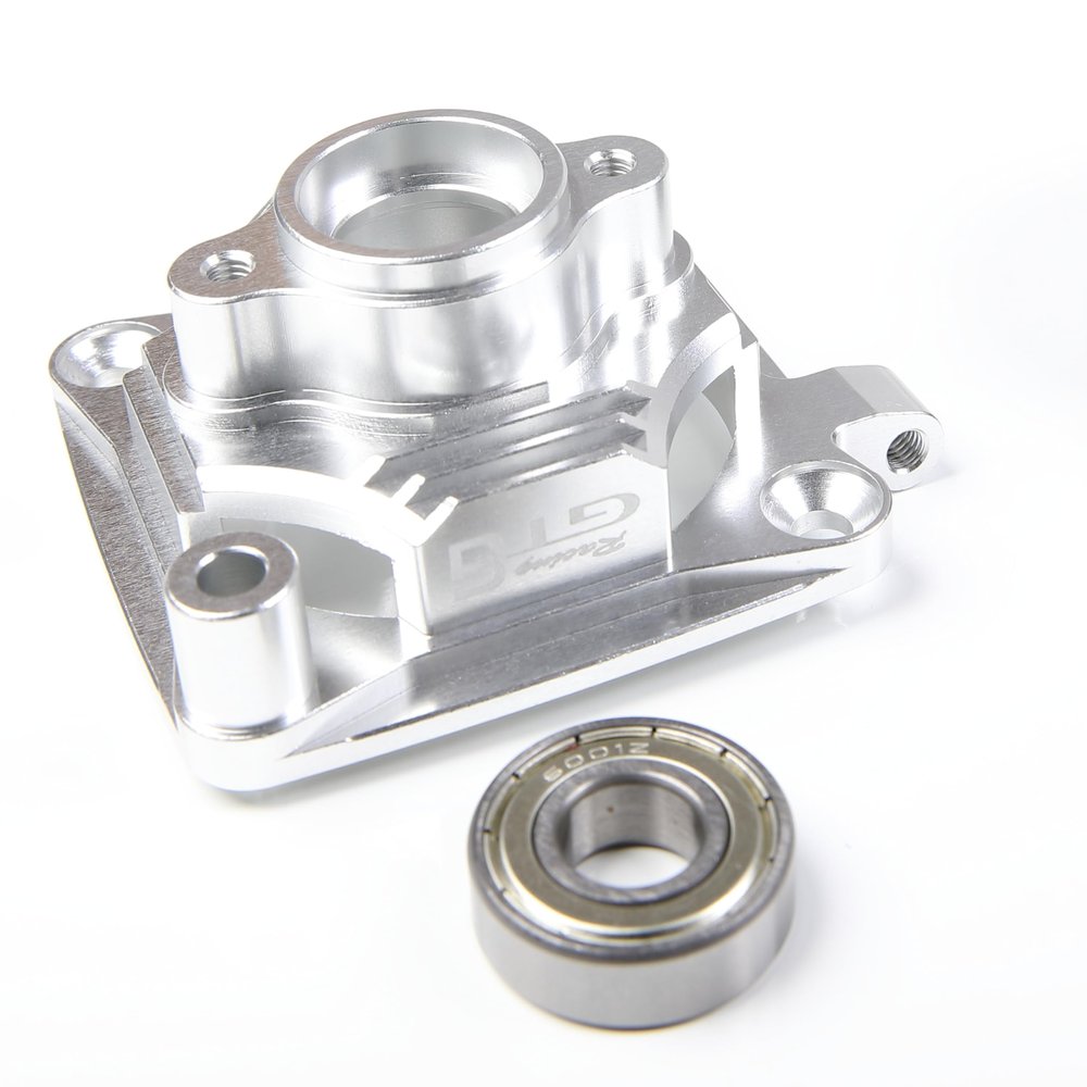 GTBRacing CNC Aluminum Engine Ventilation Clutch Housing Mount Carrier for 1/5 RC Car HPI Baja 5b ss 5sc Upgrade Part (Silver)