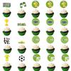 20 Pieces Soccer Ball Football Cupcake Toppers Cake Topper World Cup Dessert Muffin Cake Decorations for Men Sports Birthday Party Favor Football Themed Party view 1