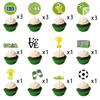 20 Pieces Soccer Ball Football Cupcake Toppers Cake Topper World Cup Dessert Muffin Cake Decorations for Men Sports Birthday Party Favor Football Themed Party view 3