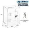 Cididu Clear Piggy Bank with Lock, Acrylic Money Saving Box for Adults Kids, Reusable Coin Cash Storing Container with Key, Openable Unbreakable Money Change Jar Pot for Birthday Gift Home Decoration view 2