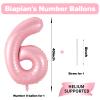 Pink 16 Balloon Number 40 Inch, Large Light Pink Number 16 Balloons, Macaron 16 Balloons Foil Helium 16 Birthday Balloons for Girls Women 16th or 61st Year Old Birthday Party Decorations Anniversary view 2