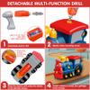 BASUN Toddler Take Apart Toy Set with Electric Drill, DIY Electric Train Assembly, STEM Building Learning Toys, Xmas Gifts for 3-8 Year Old Boys & Girls view 4