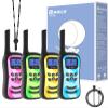 Qniglo Rechargeable Walkie Talkies for Kids with USB Charger, 22 Channels Walkie-Talkies with Lanyard, Camo Toys Gifts 4 Pack Walky Talky for Camping Hiking Family Games, for Age 3 4 5-12 Boys Girls view 1