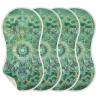 GOODOLD Mandala Texture Green Muslin Baby Burp Cloths - Super Absorbent and Soft Burping Rags - Cotton Burp Clothes Set for Boys and Girls, 1 Pack view 2