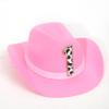 PATRDIO Girls Cowgirl Mini Hat - First Rodeo Birthday Party Crown, Western Farm Photo Prop (Pink) view 2