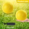 HSLCGF 12 Pack Dodgeballs 5 Inch Playground Ball Kickball Yellow Inflatable Rubber Handball Bouncy Dodge Ball with 1 Hand Pump for Outdoors Ball Games Gym Camps Picnic view 2