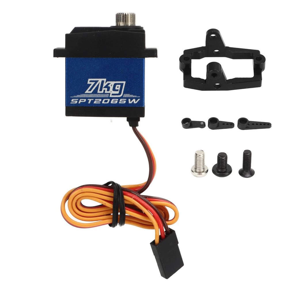 HERCHR Steering Servo, Digital Servo 7kg Shift Gears Waterproof Low Noise Servo for Traxxas 1/18 TRX4M RC Remote Control Car Plane