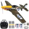 ANTSIR P51 RC Plane for Adults Kids, 4 Channel Remote Control Airplane with Aileron/Rudder/Elevator/Gyro, Aerobatic Mustang Fighter Glider with 3 Modes Stabilization System Easy Learning to Fly view 1