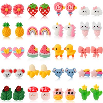 Kids Clip On Earrings for Girls Hypoallergenic Jewelry Earrings for Kids Cute Animal Clip on Earrings Set for Little Girls Party Favor 20 Pairs (Cute A)