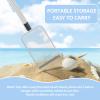 2PCS Shark Tooth Sifter,Retractable Beach Sand Sifter,Shell Collecting Scoop Shovel Sifter Tool for Beach Picking up Shells Beachcombing Rock Hunting,22.7"-41.7" Adjustable Handle Pet Cat Litter Scoop view 4