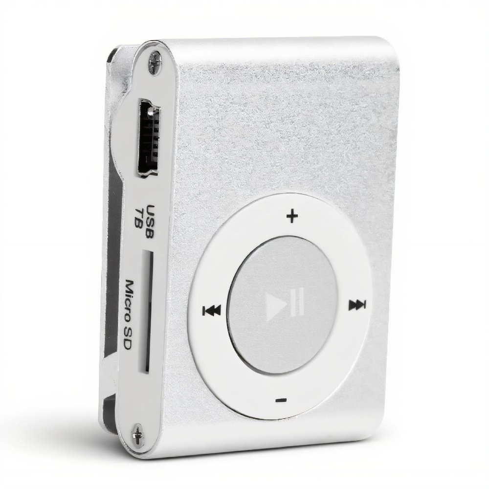 Portable MP3 Music Player, Digital Music Player MP3 Player for Kids, Digital Lossless Music Player, Mini Ultra Light MP3 for Sports, Small Player (Silver)