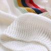 FGBDFSD BlanketsWoollen Blanket Cotton Rainbow Blanket Throws Hand-Woven Sofa Blanket Armchair Cover Child Baby Blanket Beach Mat Home Decoration Soft Breathable 110130cm view 3