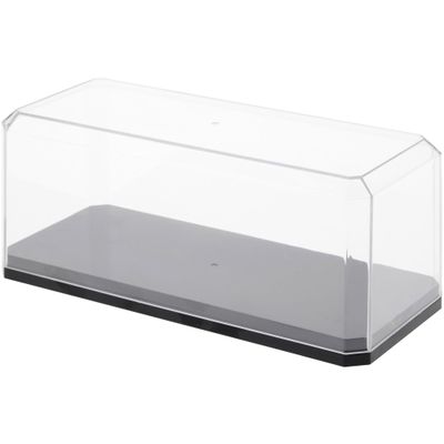 Pioneer Plastics 143C-BB-UV Clear Plastic Display Case with Black Base for 1:43 Scale Cars (UV Resistant), 6.125" W x 2.625" D x 2.25" H, Pack of 24