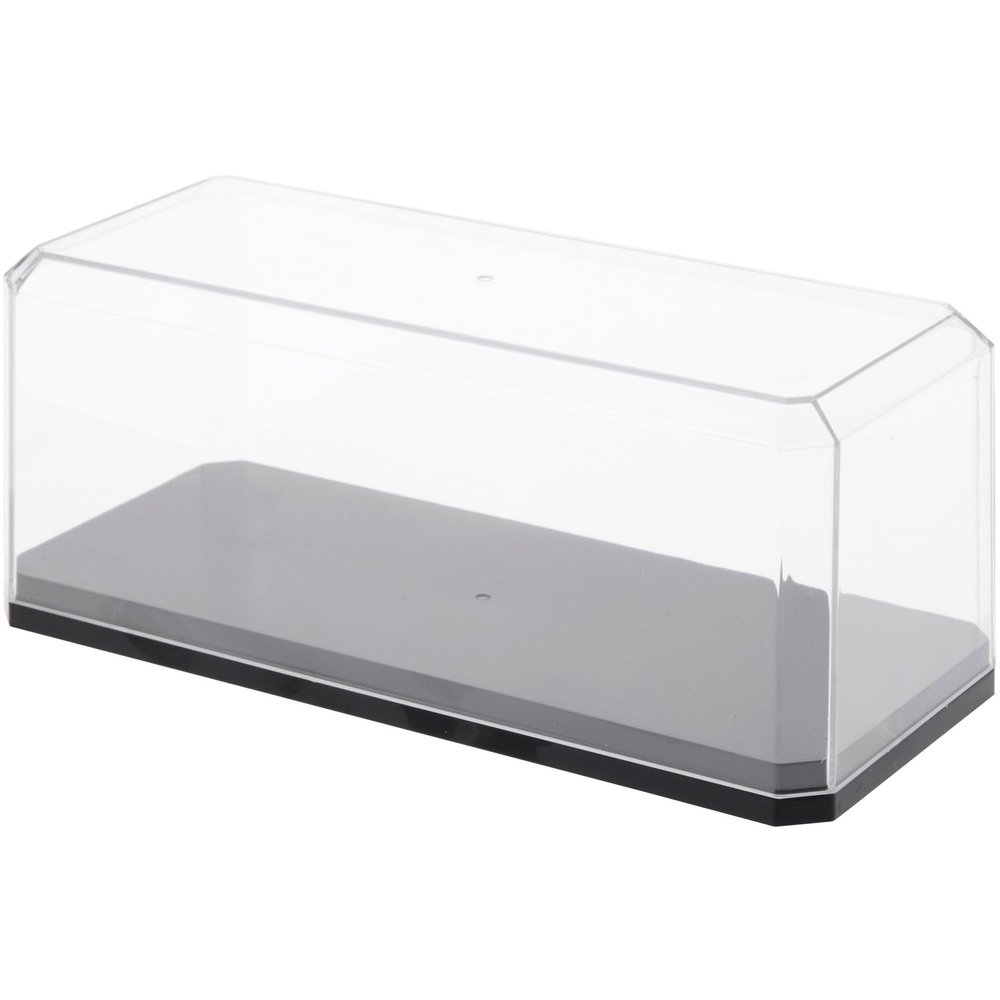 Pioneer Plastics 143C-BB-UV Clear Plastic Display Case with Black Base for 1:43 Scale Cars (UV Resistant), 6.125" W x 2.625" D x 2.25" H, Pack of 24