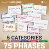 Arabic Conversational Phrases Flash Cards with Audio  75 Language Learning Cards for Beginners  Learn Arabic Pronunciation, Greetings, Daily Phrases, Hobbies, and Class Vocabulary  Briston view 4