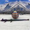 3D Printed Dragon with Nebula Dragon Egg, 12" Articulated Tri Color Red Blue Green Crystal Dragon, Fidget Anxiety Toy Executive Desk Toy D014-RGB view 3