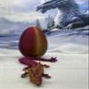 Generic 3D Printed Dragon with Dragon Egg, 12"" Articulated Tri Color Crystal Dragon, Red Purple Gold Dragon, Fidget ADHD Autism Sensory Toy Executive Desk Toy D001-S5-RPG view 1