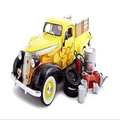 1937 Pickup Yellow with Accessories 1/24 Diecast Car by Unique Replicas 18566
