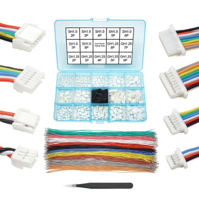 GH1.25 to SH1.0 Pre-Crimped Cables and Connectors Kit Compatible with JST GH 1.25mm and JST SH 1.0 mm for Pixhawk Cube 6C 6X Pixhawk4