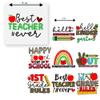 27 PCS Heat Transfer Best Teacher Ever Direct to Film DTF Iron On Decals for Clothing Heat Press Patches DIY Tshirt Heat Transfer 100 days School Out Kindergarten view 2