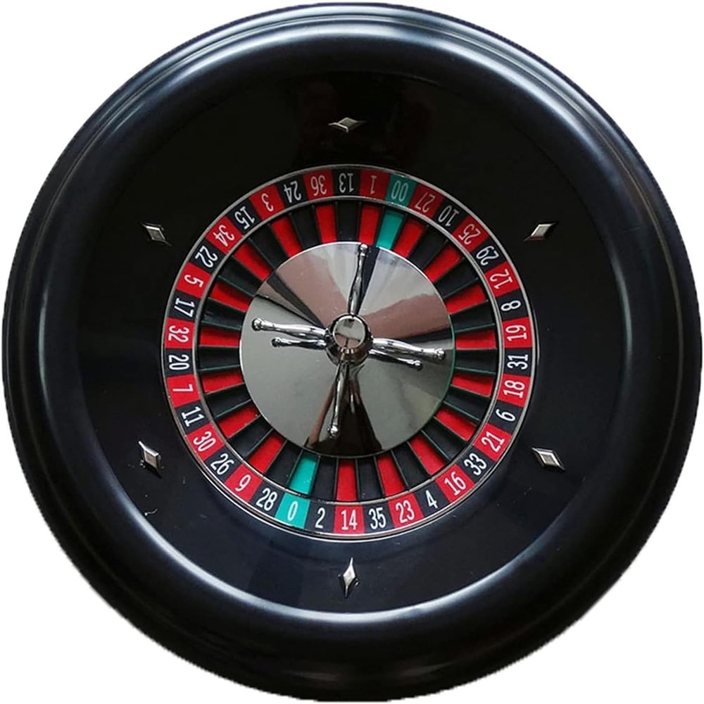 HDCCDM 45cm Roulette Wheel Set, Professional Roulette Wheel with Double Zero Design, The Turntable is Stable and Spins Smoothly, for Home Games or Club Parties