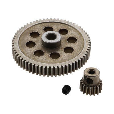 SING F LTD 1 Set RC Car Spur Gear Set 64T Main Gear 17T Motor Gear Compatible with Redcat L-ightning EP Drift Compatible with L-ightning EPX PRO 1/10 Scale Truck