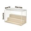 Display Case for Minifigures Action Figures Blocks, Display Box for PopMart Sonny Angel Figures with Three Layers of Stairs, Gifts for Minifigure Collectors Lovers view 4