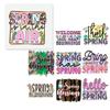27 PCS Heat Transfer DTF Spring new Begining Iron On Decals for Clothing Heat Press Patches DIY Tshirt Direct to Film Hello Spring Blessings view 1
