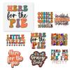 27 PCS Heat Transfer DTF Here for the Pie Little Turkey Iron On Decals for Clothing Heat Press Patches DIY Tshirt Direct to Film Fall Autumn view 1