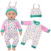 UNICORN ELEMENT 5 Sets Baby Doll Clothes for 14-18 Inch Dolls, 16 Inch Baby Doll Pjs Clothes Outfits and Accessories for New Born Dolls view 3