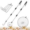 CIEOVO 2 Pack Shark Tooth Sifter Clam Rake and Beach Sand Sifter Sand Scoop Shell Scooper for Beach Scoop Shovel Sifter Tool Picking Up Shells view 1